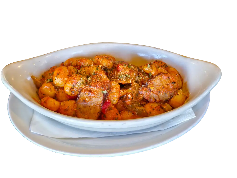 Davila's Secret Menu - Gnocchi Marinara w Italian Sausage and Peppers